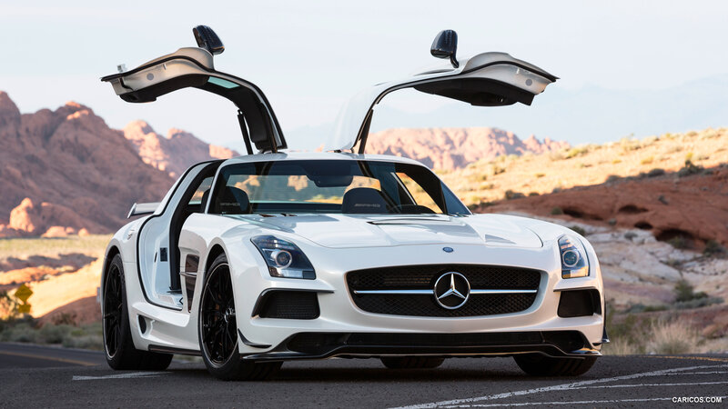 White Mercedes-amg Sports Car — Dramatic, Afternoon