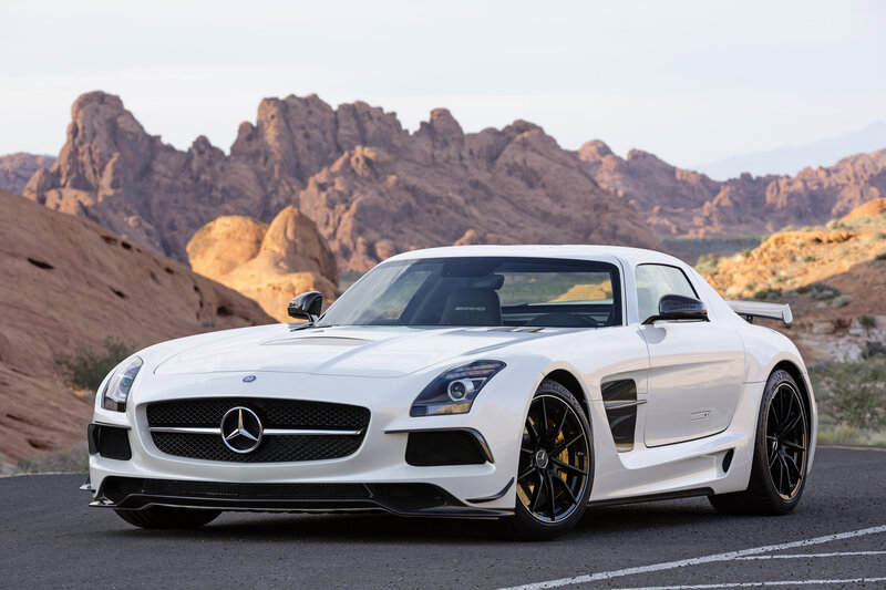 White Mercedes-amg Sports Car — Dramatic