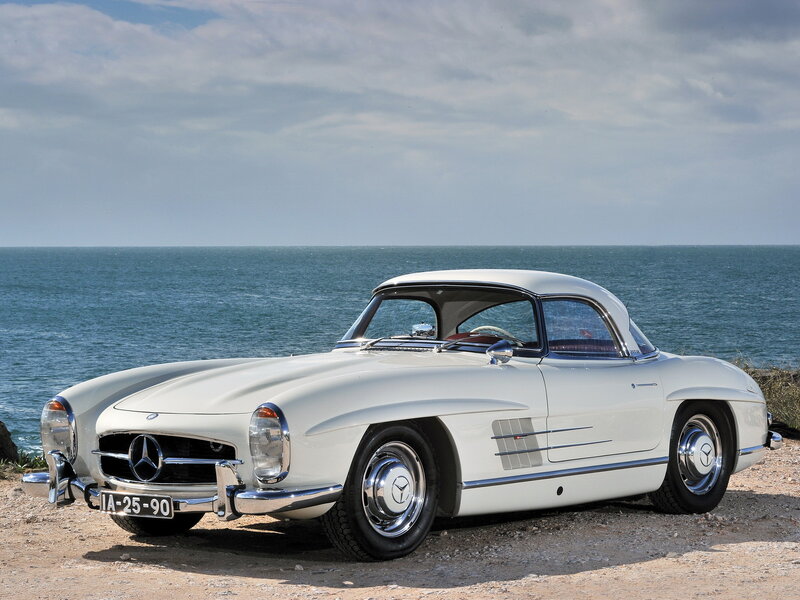 White Mercedes-benz 300SL — Serene