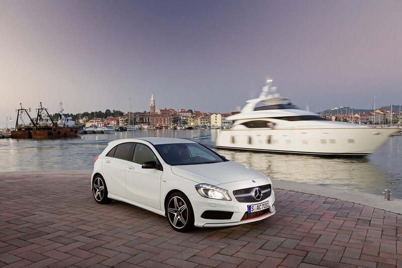White Mercedes-Benz A-Class — Serene