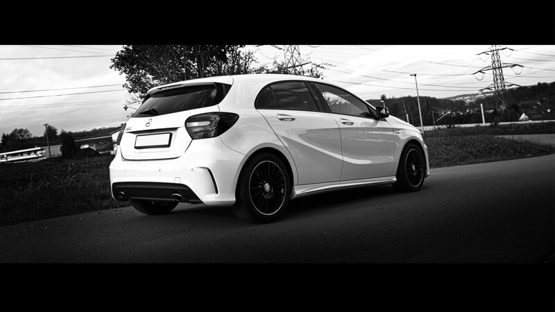 White Mercedes-benz A45