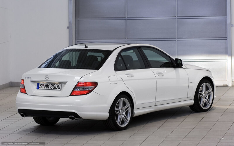 White Mercedes-benz C350