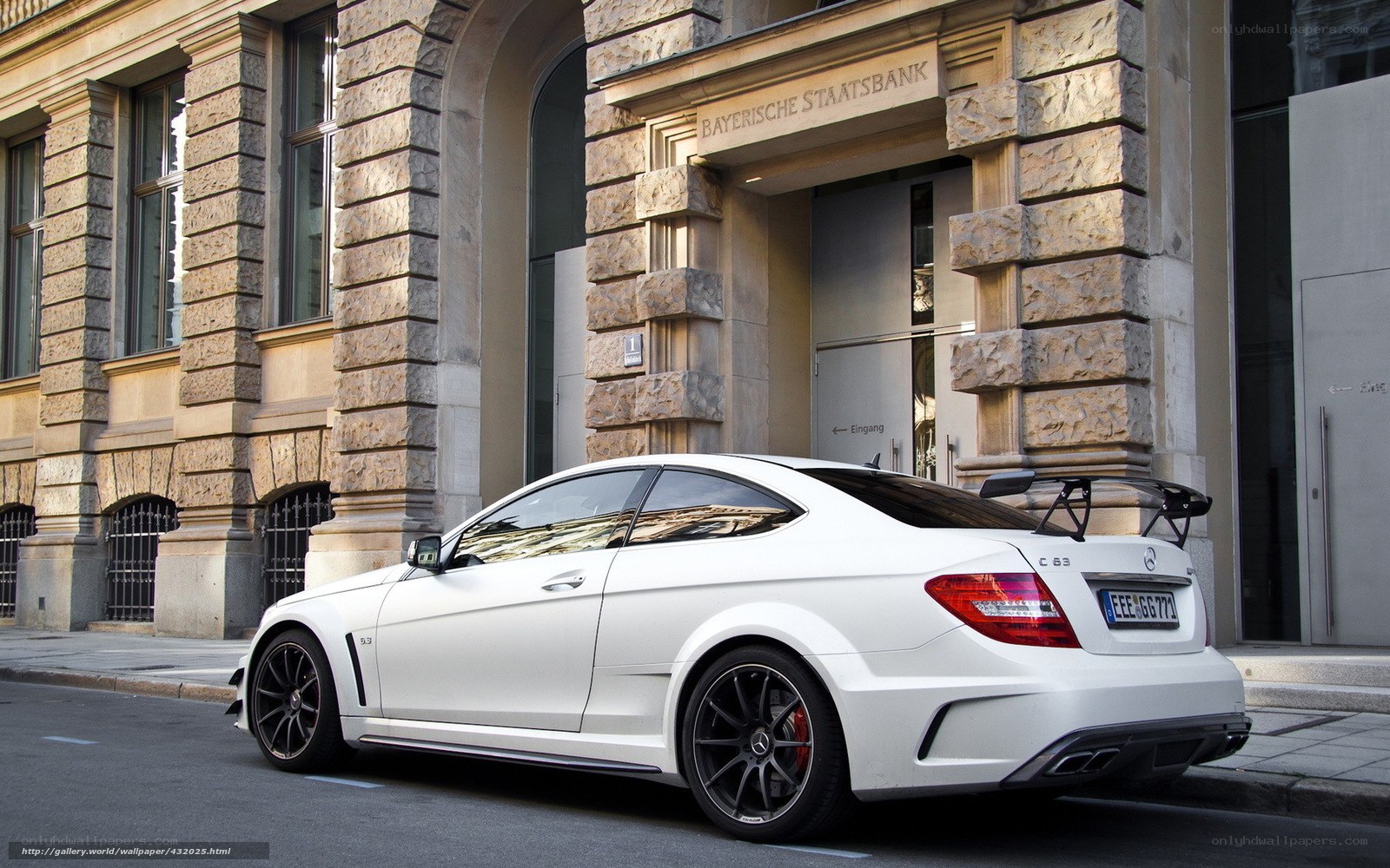 White Mercedes-Benz C63 AMG Coupe
