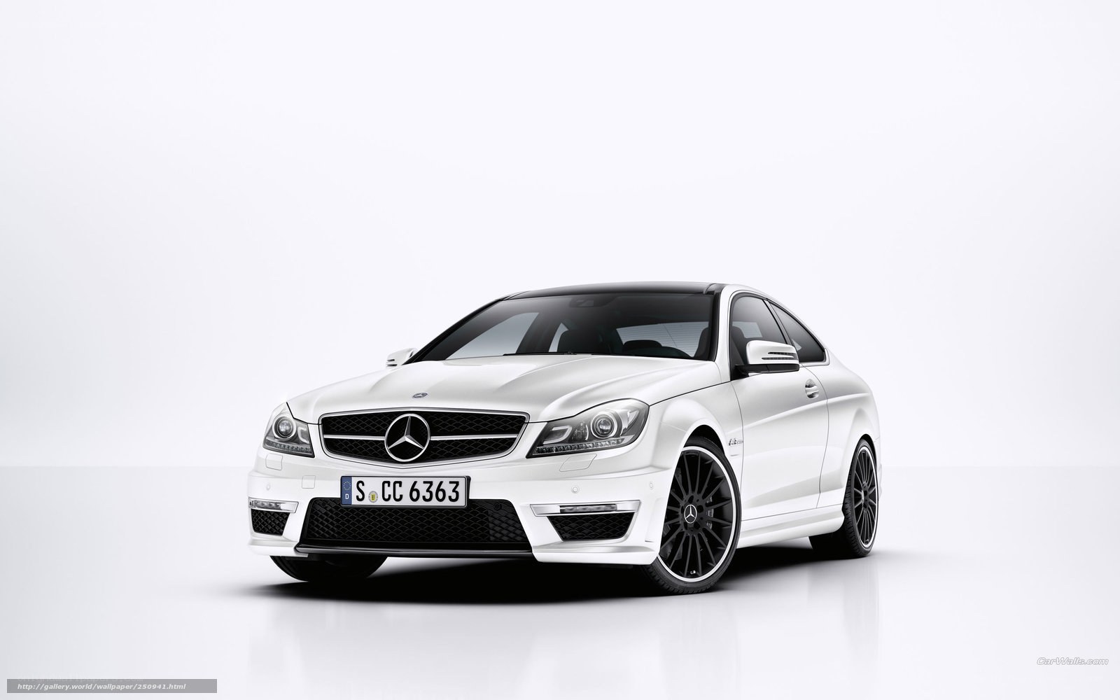 White Mercedes-Benz C63 AMG Coupe