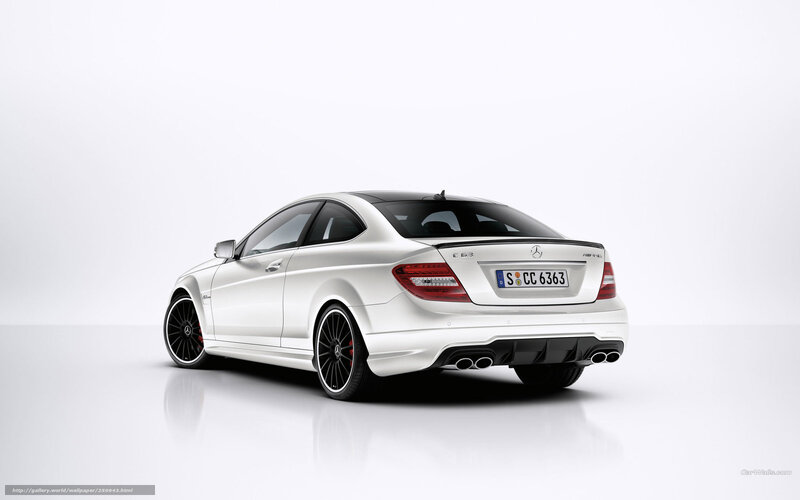 White Mercedes-benz C63 Amg — Neutral