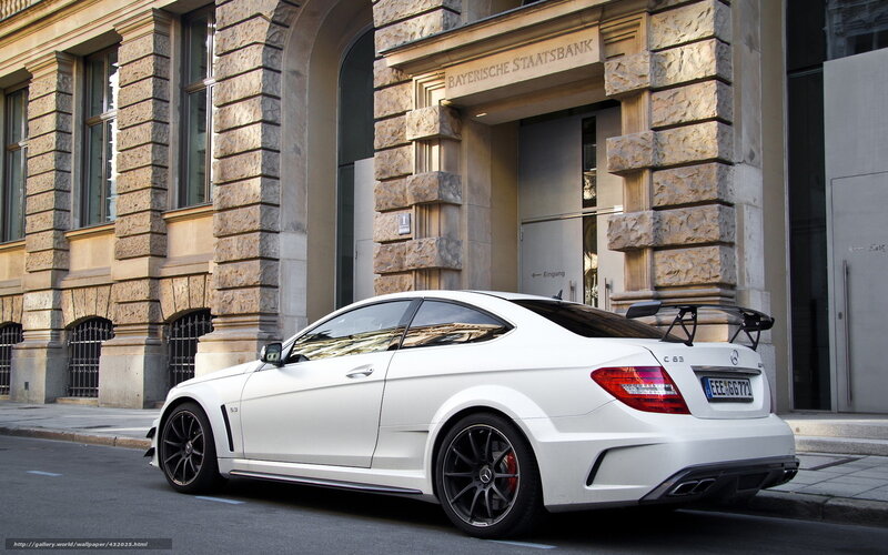 White Mercedes-benz C63 Amg — Urban