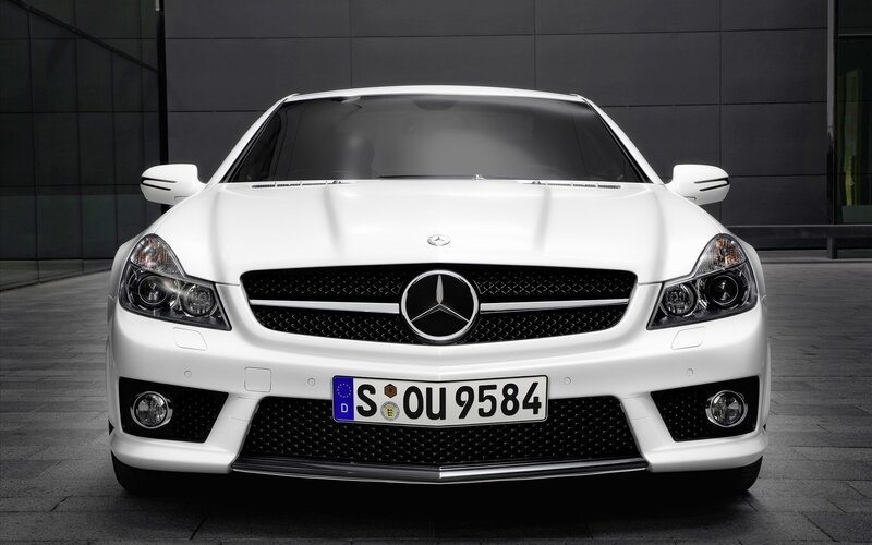 white mercedes-benz car