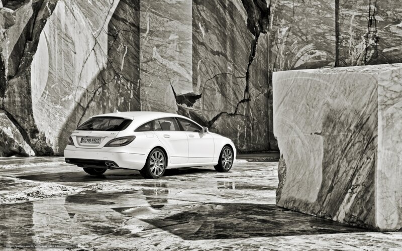 White Mercedes-benz Car — Black, Dramatic