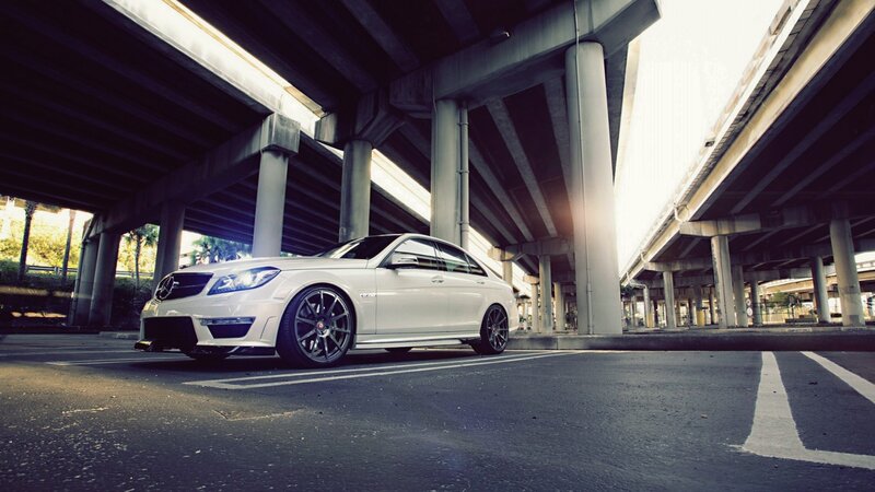 White Mercedes-benz Car — Dramatic, Afternoon