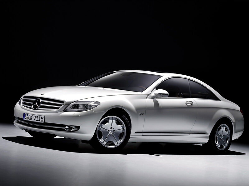White Mercedes-Benz CL55 AMG