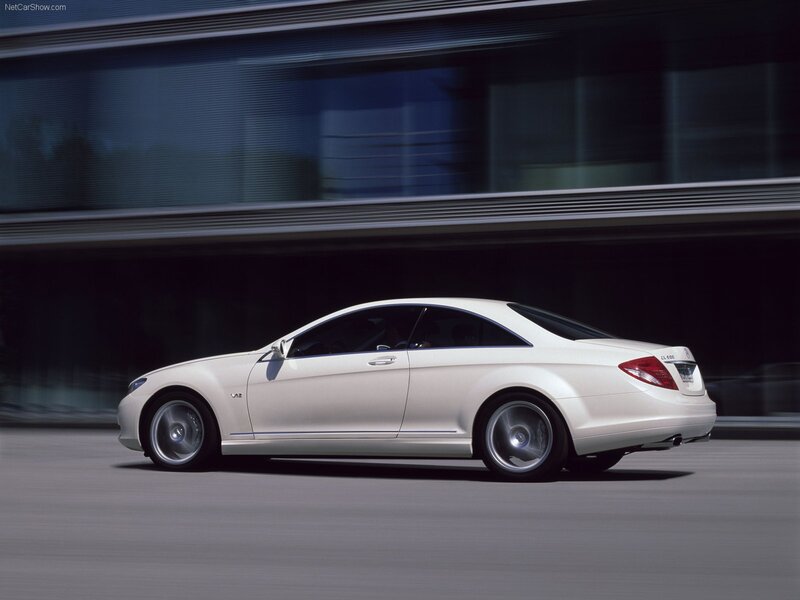 white mercedes-benz cl600 coupe