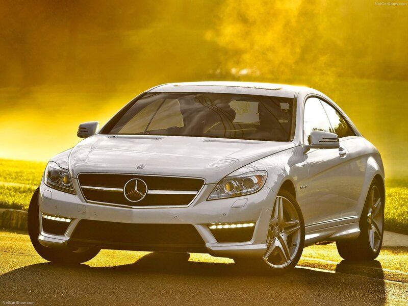 White Mercedes-Benz CL63 AMG