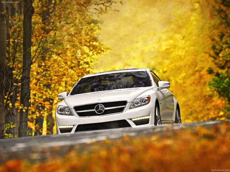 White Mercedes-Benz CL63 AMG
