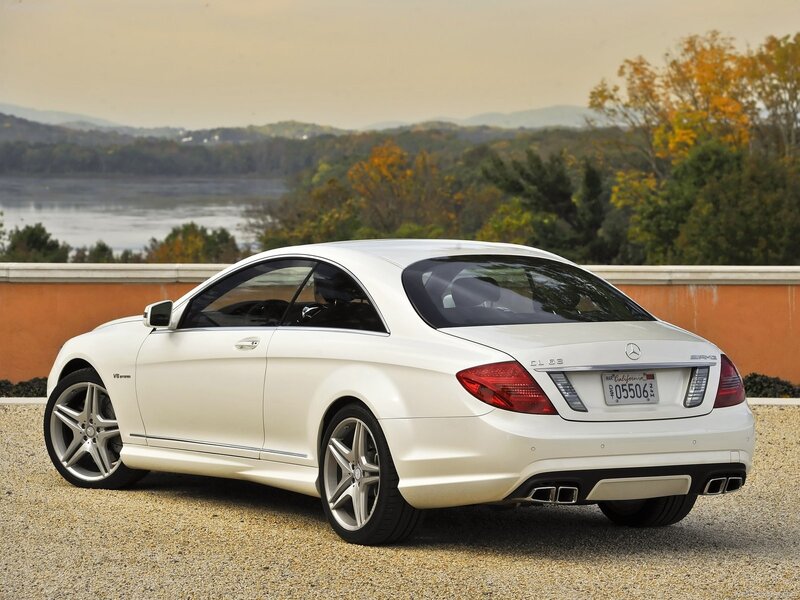 White Mercedes-Benz CL63 AMG