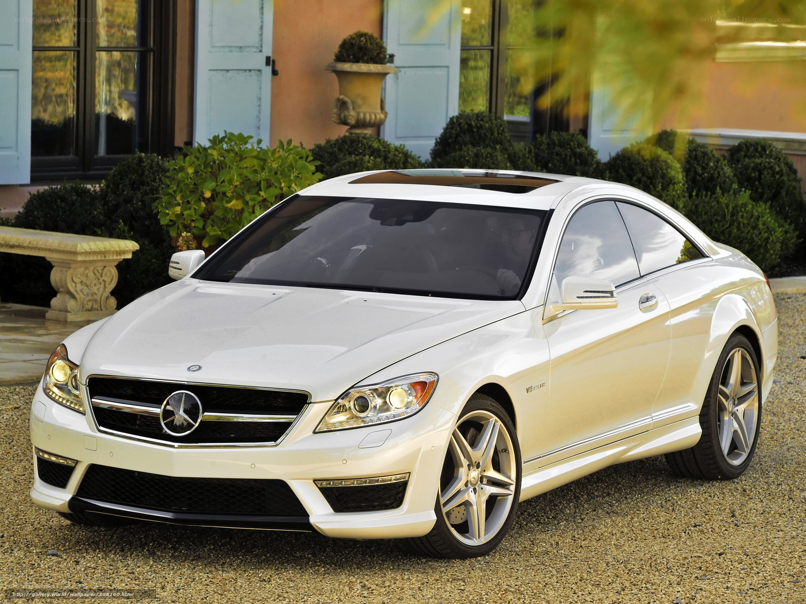White Mercedes-Benz CL63 AMG