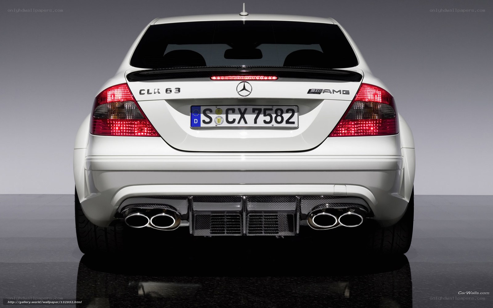 white mercedes-benz clk 63 amg