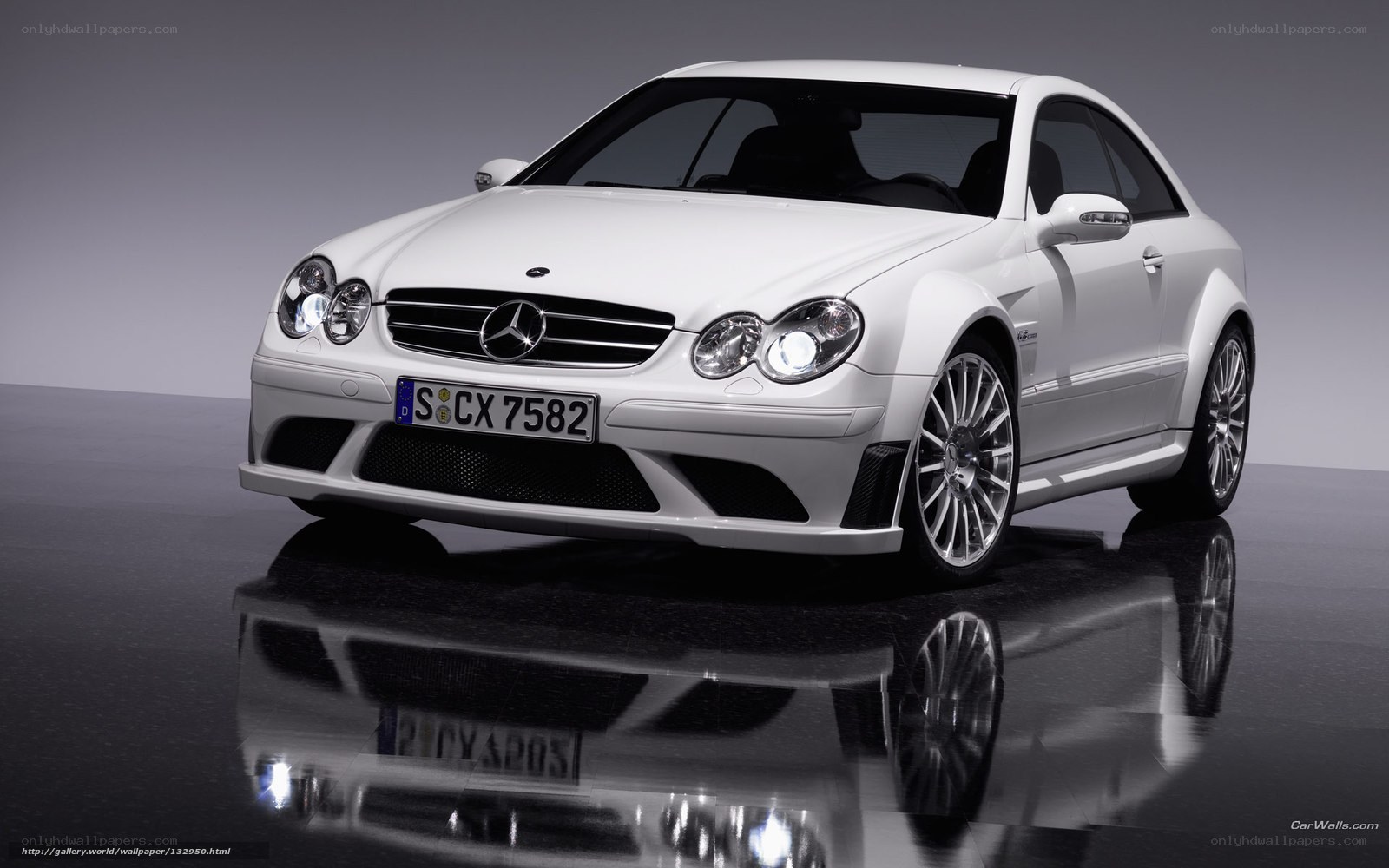 White Mercedes-Benz CLK DTM AMG