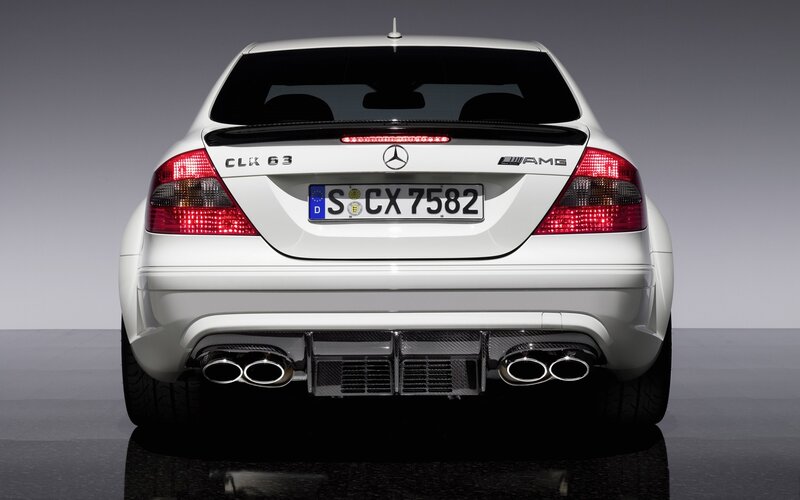white mercedes-benz clk63 amg