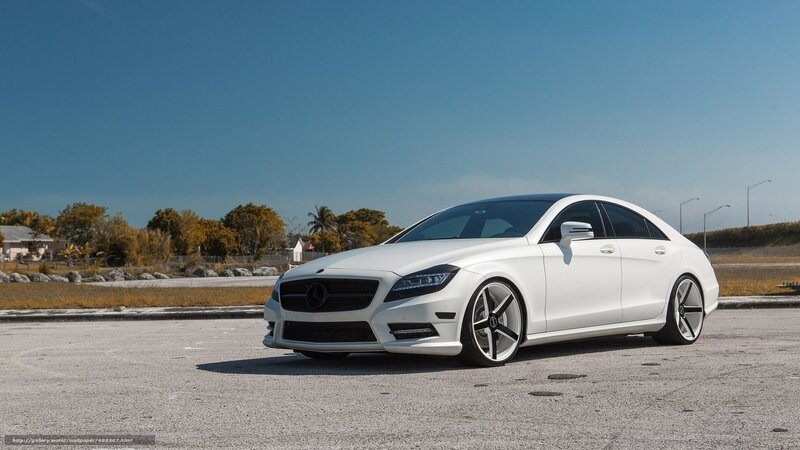 white mercedes-benz cls