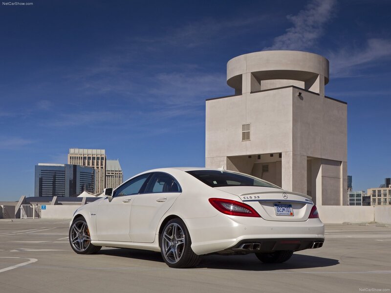 White Mercedes-Benz CLS 33 AMG