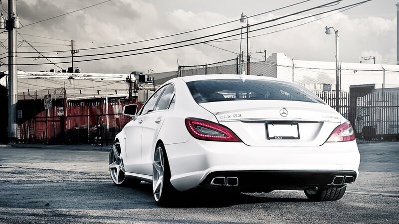 White Mercedes-Benz CLS — Dramatic, Photograph