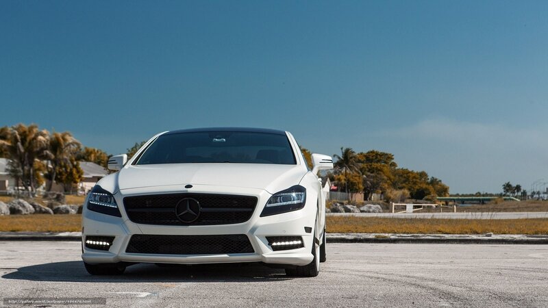 White Mercedes-Benz CLS parked outside