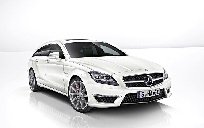 white mercedes-benz cls wagon