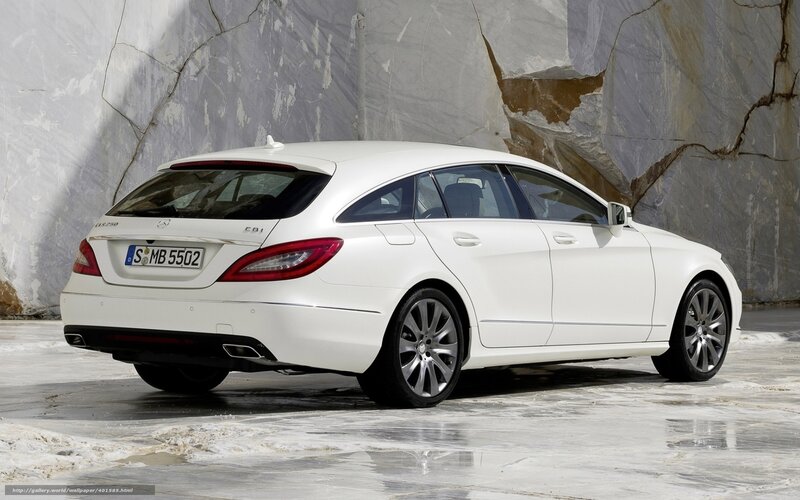White Mercedes-benz Cls Wagon — Dramatic