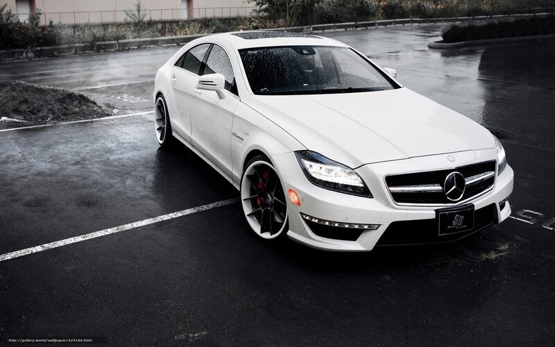 white mercedes-benz cls63 amg