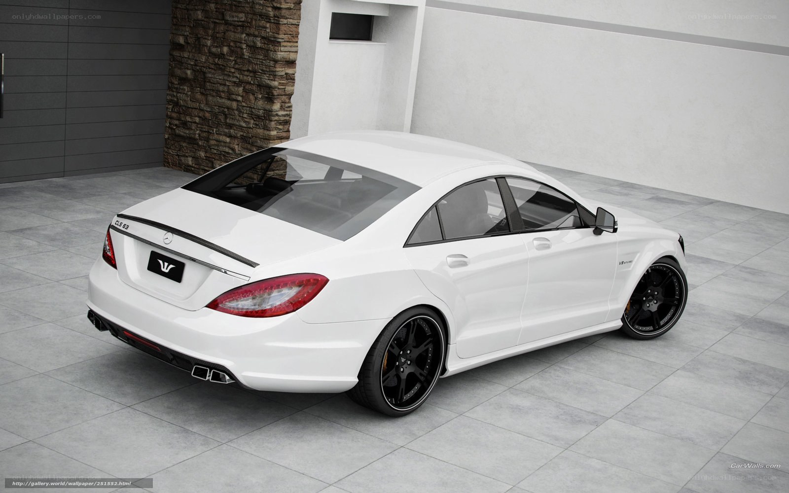 white mercedes-benz cls63 amg