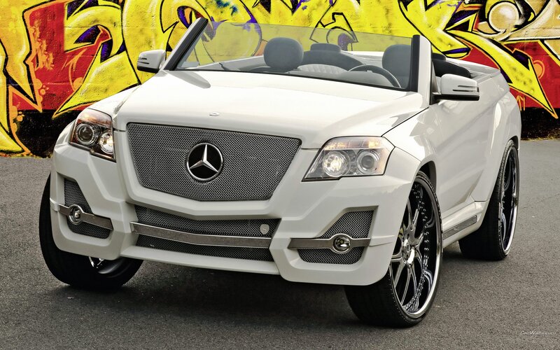 White Mercedes-Benz convertible