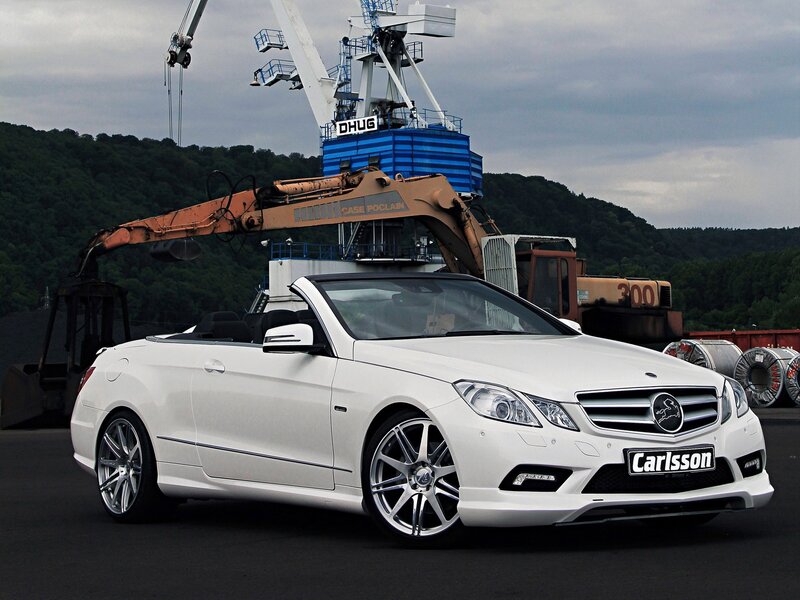 White Mercedes-Benz convertible car