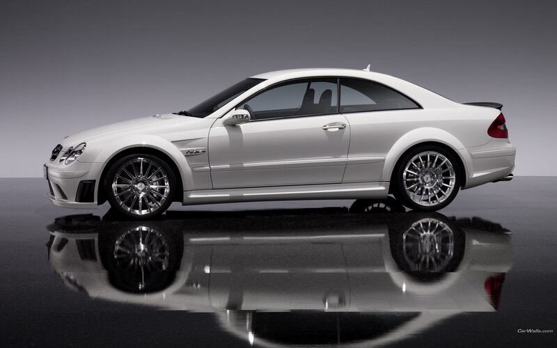 white mercedes-benz coupe