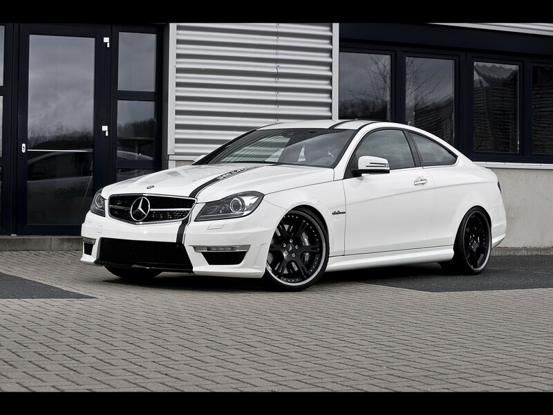 white mercedes-benz coupe