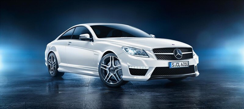 white mercedes-benz coupe