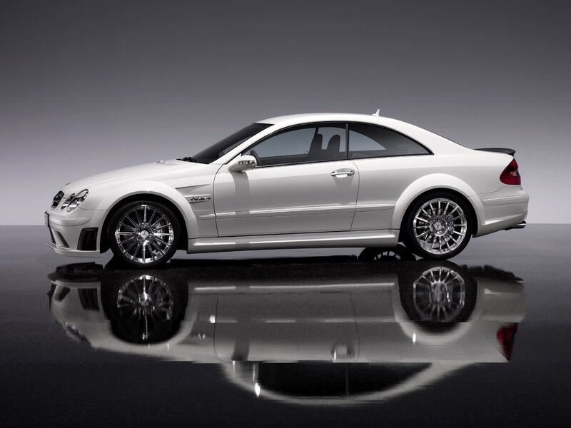 white mercedes-benz coupe