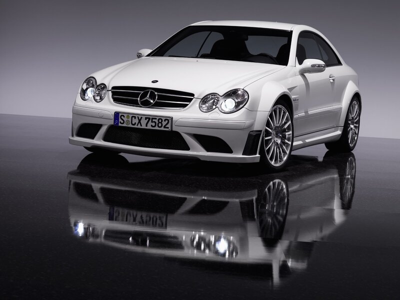 white mercedes-benz coupe