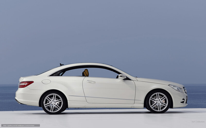 white mercedes-benz coupe