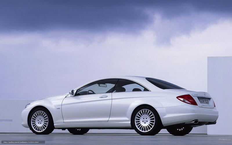 White Mercedes-benz Coupe — Dramatic, Photograph