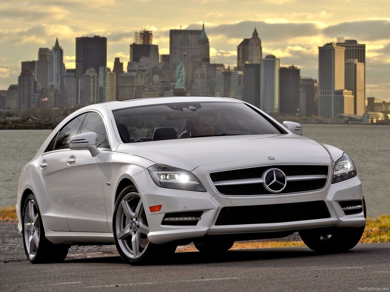 White Mercedes-benz Coupe — Dramatic
