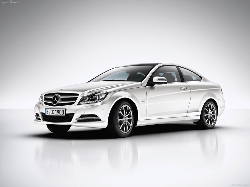 White Mercedes-benz Coupe — Neutral, Photograph, Car, License Plate