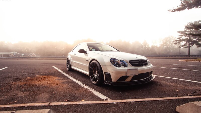 White Mercedes-benz Coupe — Serene, Sunrise