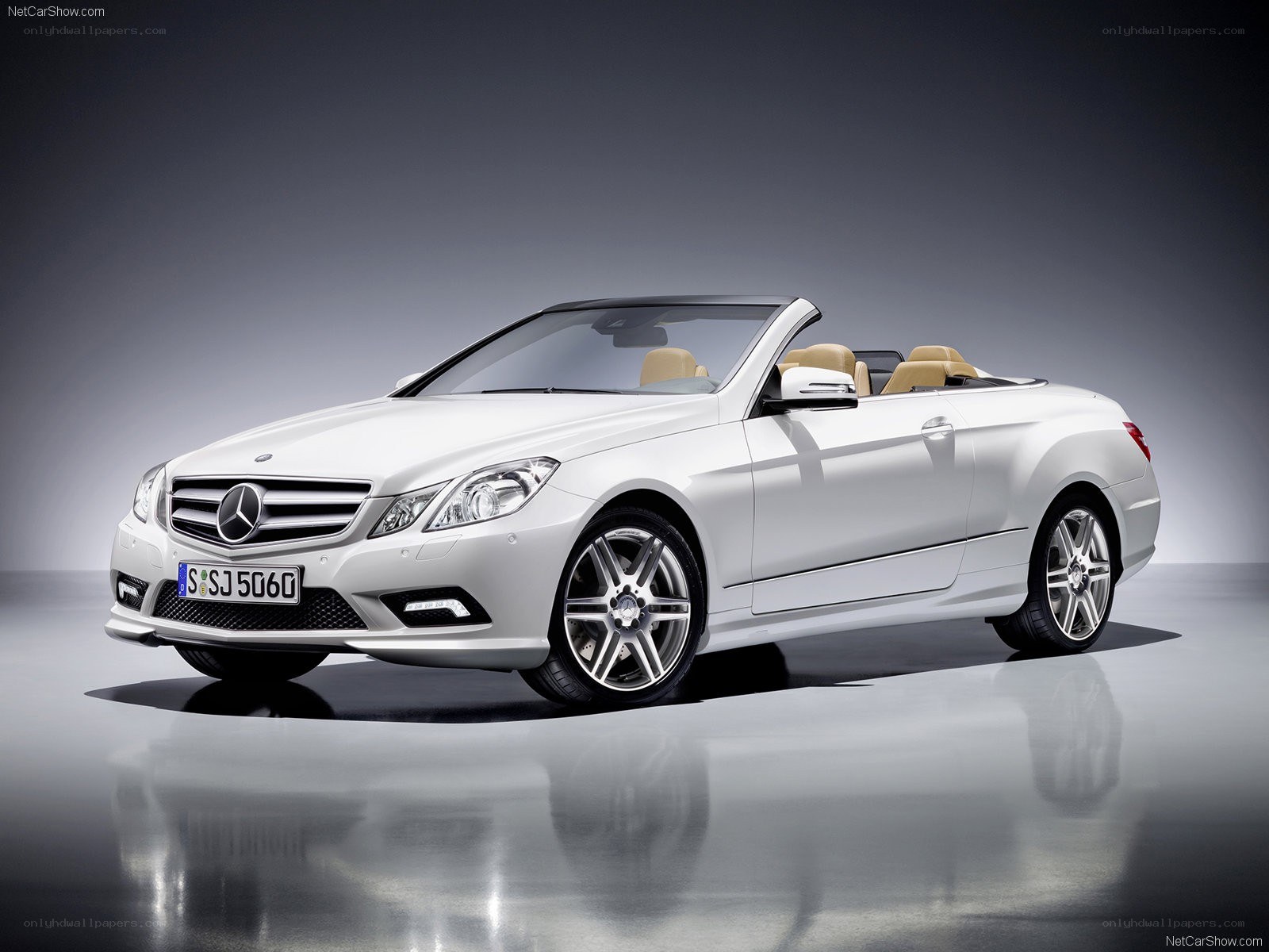 White Mercedes-Benz E-Class Cabriolet