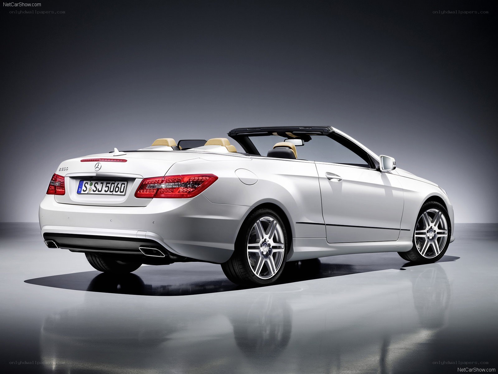 White Mercedes-Benz E-Class Cabriolet