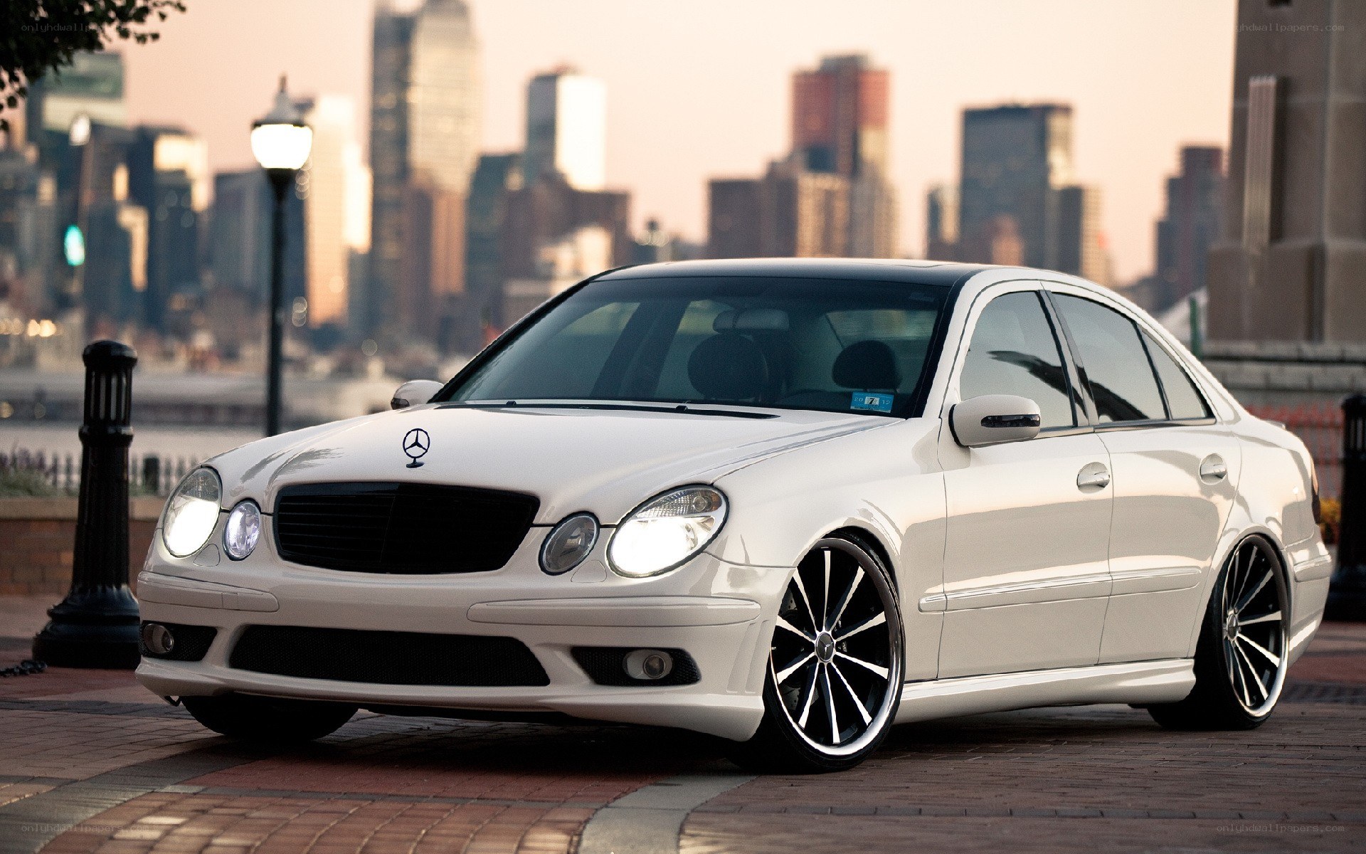 White Mercedes-Benz E-Class sedan