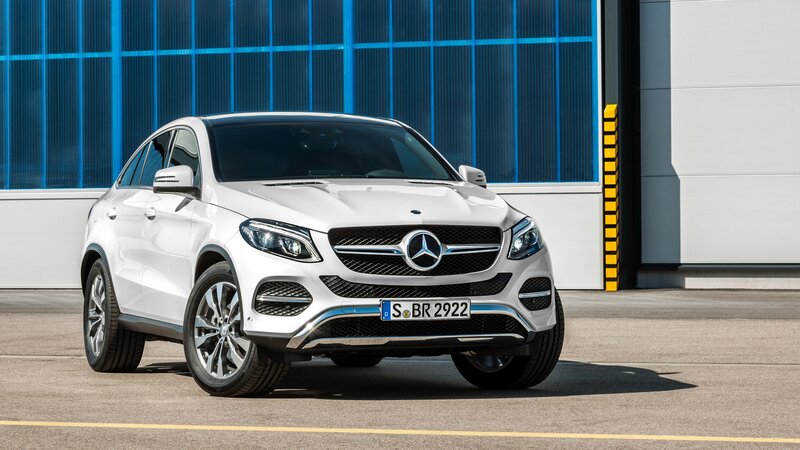 White Mercedes-Benz GLE Coupe