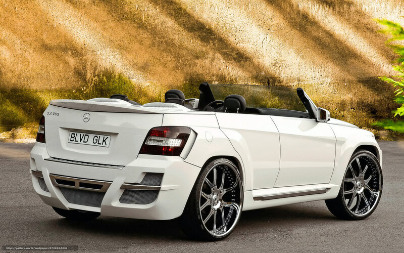 white mercedes-benz glk convertible