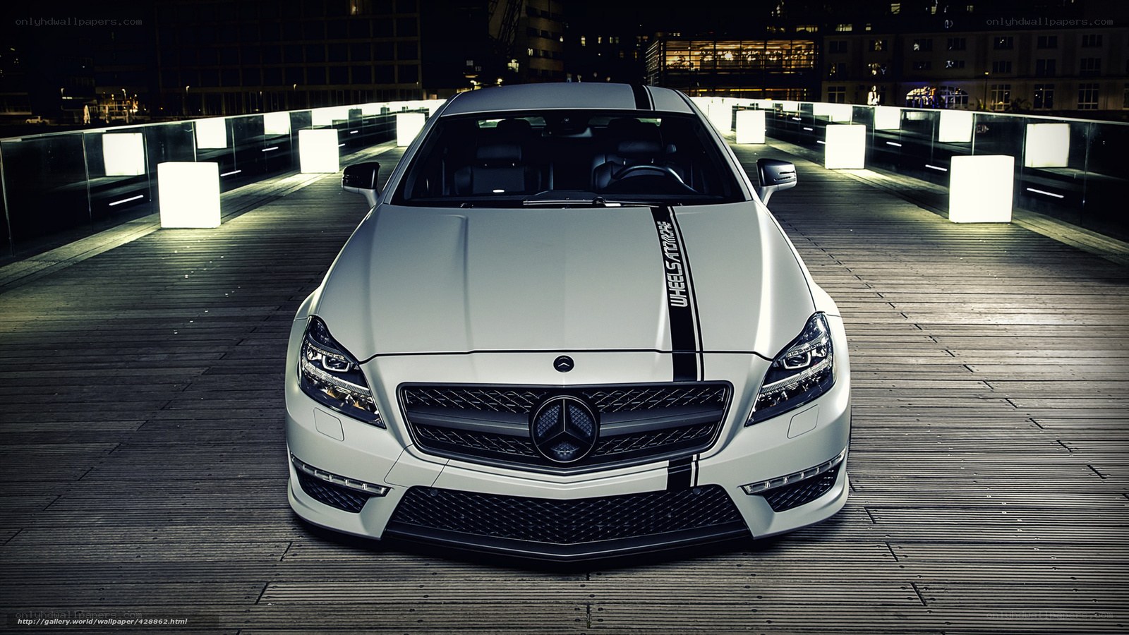 white mercedes-benz on wooden bridge