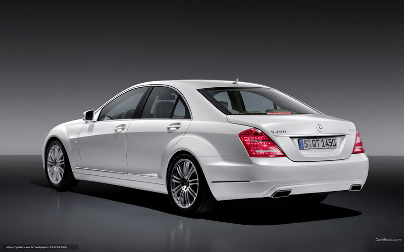 white mercedes-benz s400