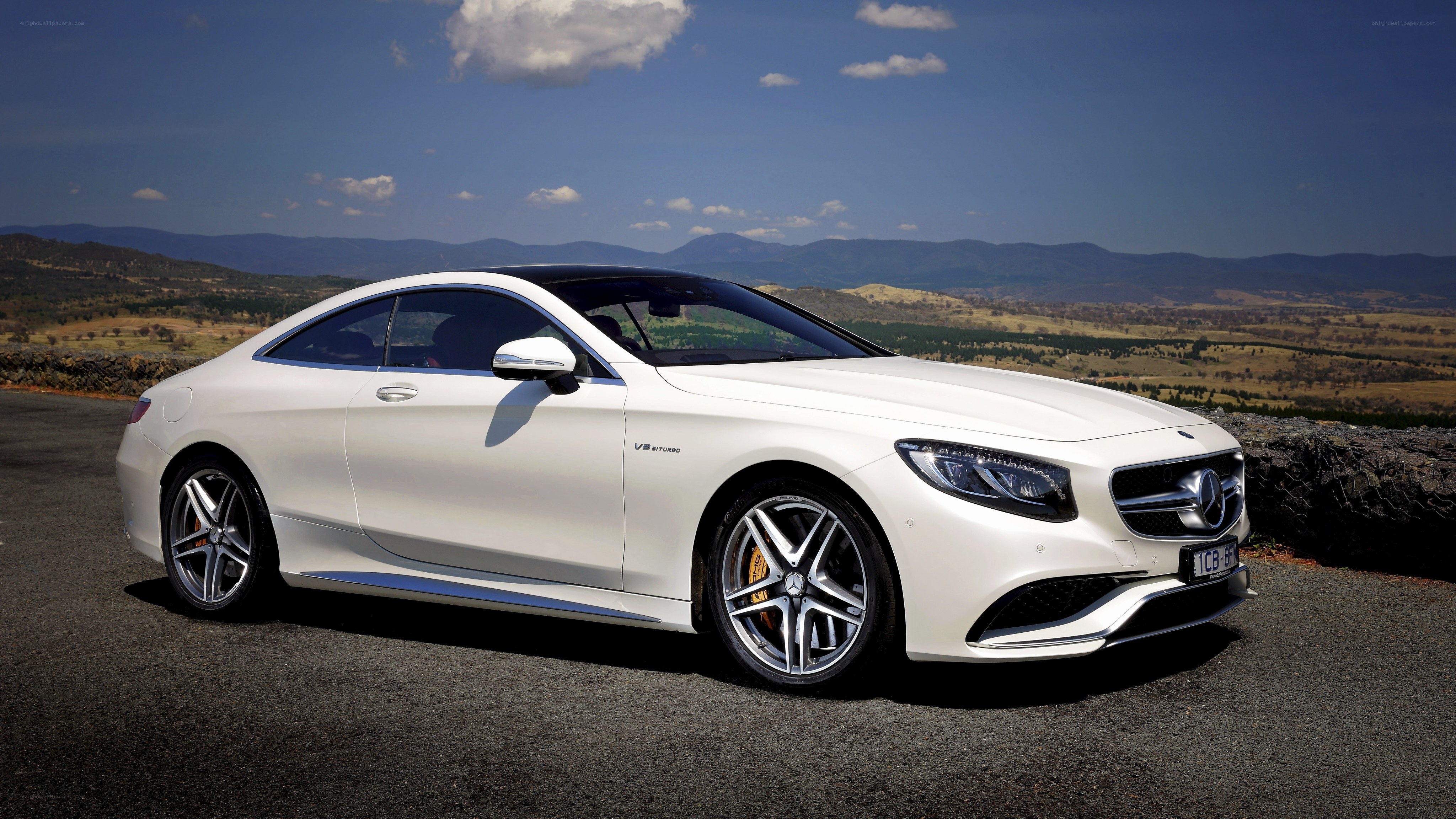 White Mercedes-Benz S63 AMG Coupe